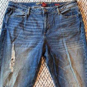 Arizona Jean Co. Light Distressed Boyfriend Jean Size 15